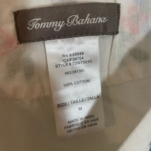 Tommy Bahama White Embroidered Cotton Floral Dress Beach Swim Cottagecore Sz Med - Picture 7 of 10
